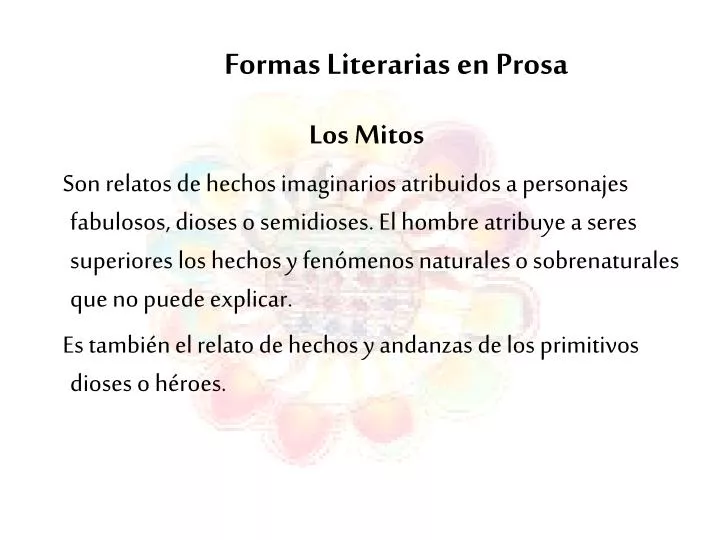 PPT - Formas Literarias en Prosa PowerPoint Presentation, free download -  ID:667299