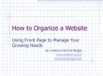 How to Organize a Website - slide 1