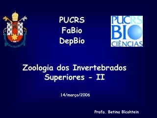 Zoologia dos Invertebrados Superiores - II
