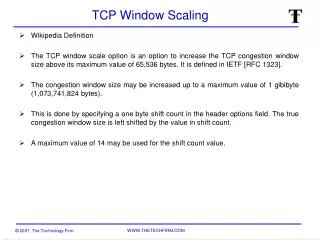 TCP Window Scaling