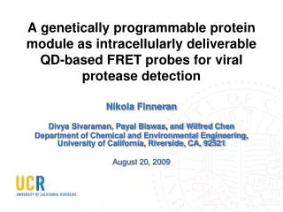 A genetically programmable protein module as intracellularly deliverable QD-based FRET probes for viral protease detecti