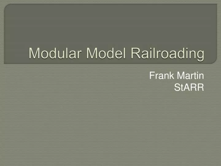 modular model railroading