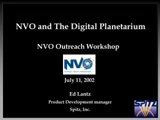 NVO and The Digital Planetarium