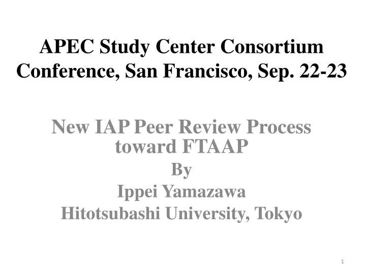 apec study center consortium conference san francisco sep 22 23