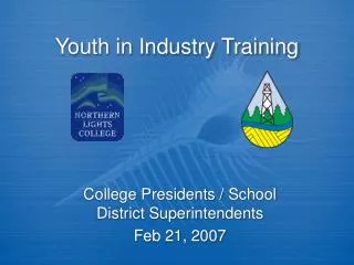 Youth in Industry Training