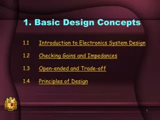 1. Basic Design Concepts