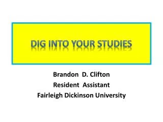 Dig into your studies