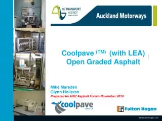 Coolpave (TM) (with LEA) Open Graded Asphalt