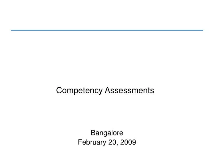 competency assessments