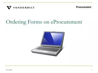 Ordering Forms on eProcurement