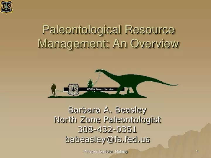 paleontological resource management an overview