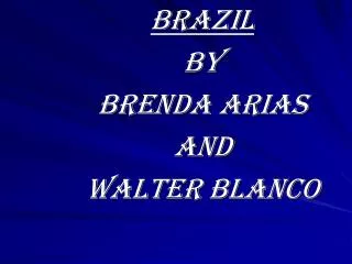 Brazil By Brenda arias And Walter Blanco