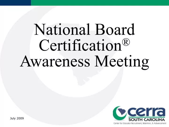 national board certification awareness meeting