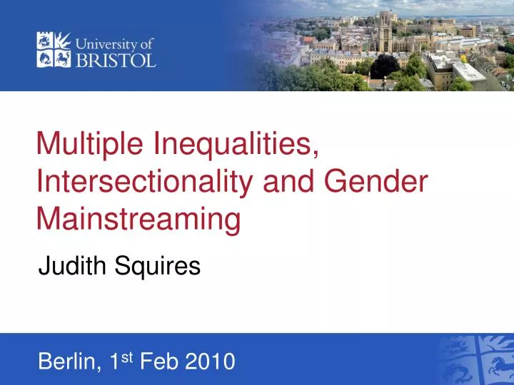 multiple inequalities intersectionality and gender mainstreaming