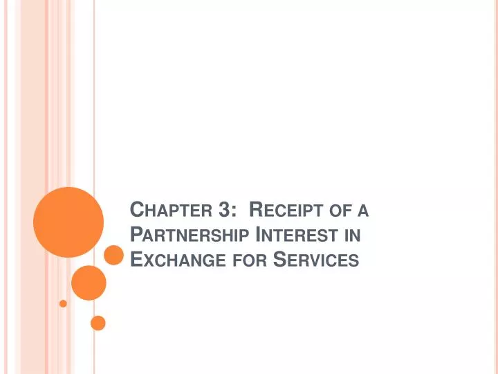 chapter 3 receipt of a partnership interest in exchange for services