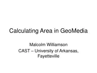 Calculating Area in GeoMedia