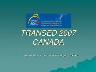 TRANSED 2007 CANADA