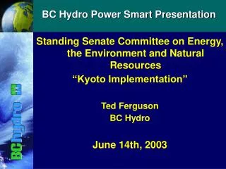 BC Hydro Power Smart Presentation
