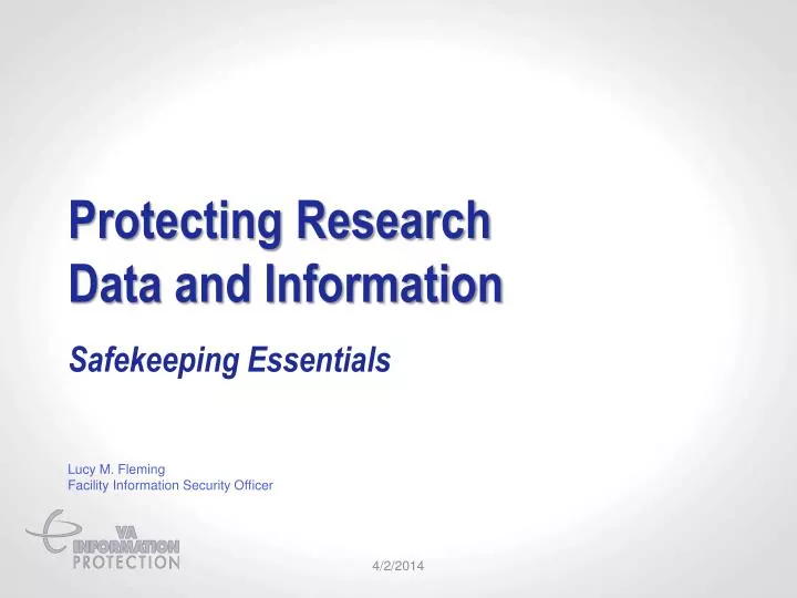 protecting research data and information