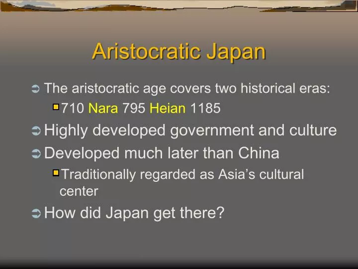 aristocratic japan