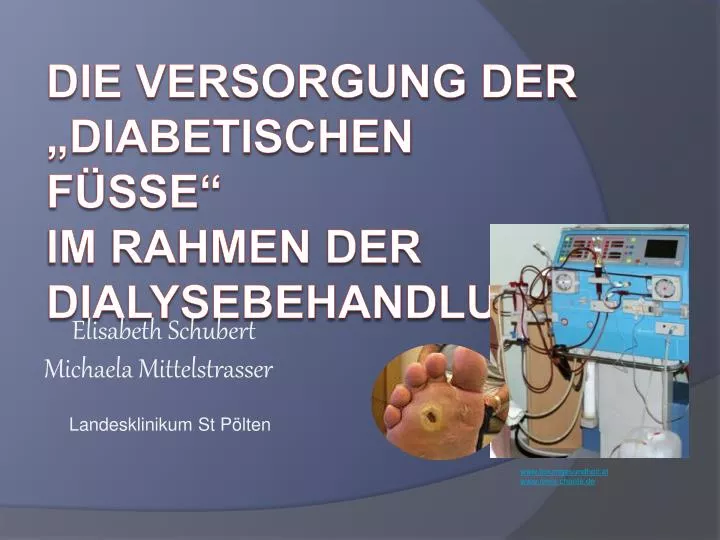 die versorgung der diabetischen f sse im rahmen der dialysebehandlung