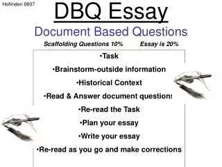 DBQ Essay Document Based Questions