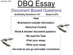 DBQ Essay Document Based Questions - slide 1