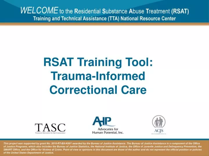 rsat training tool trauma informed correctional care
