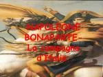 NAPOLEONE BONAPARTE- La campagna d’Italia. - slide 1