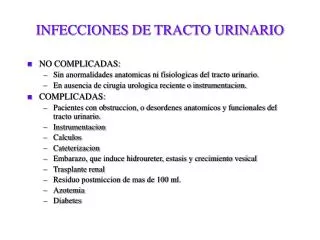 INFECCIONES DE TRACTO URINARIO