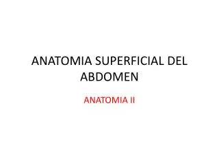 anatomia superficial del abdomen