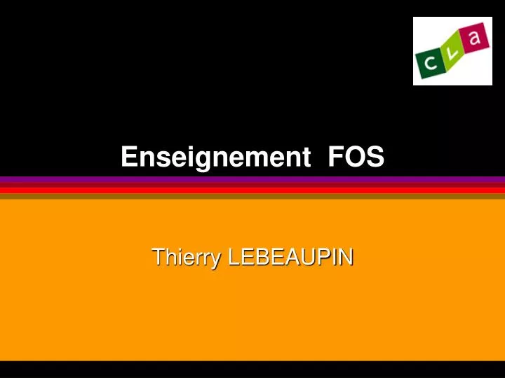 enseignement fos thierry lebeaupin