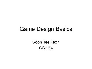 Game Design Basics