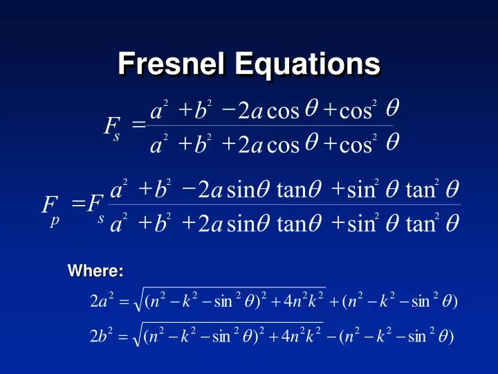 fresnel equations