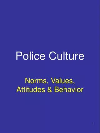 Police Culture