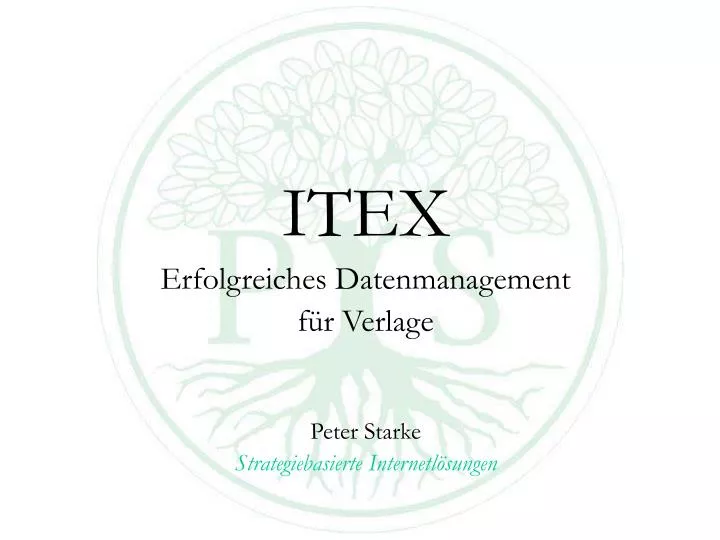 itex erfolgreiches datenmanagement f r verlage peter starke strategiebasierte internetl sungen