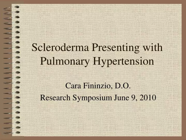 scleroderma presenting with pulmonary hypertension