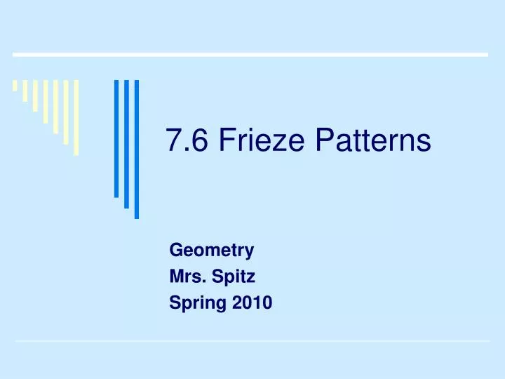 7 6 frieze patterns