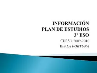 informaci n plan de estudios 3 eso