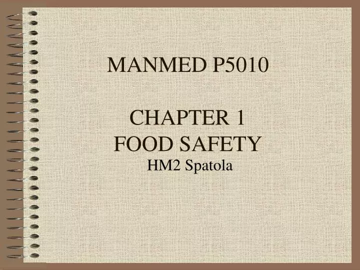 manmed p5010 chapter 1 food safety