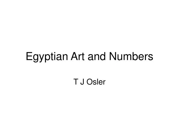 egyptian art and numbers