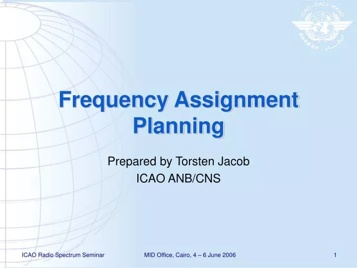 frequency assignment planning