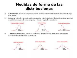 Medidas de forma de las distribuciones
