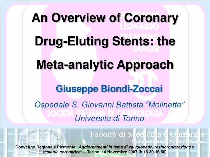 an overview of coronary drug eluting stents the meta analytic approach