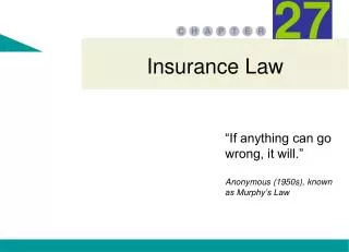 Insurance Law