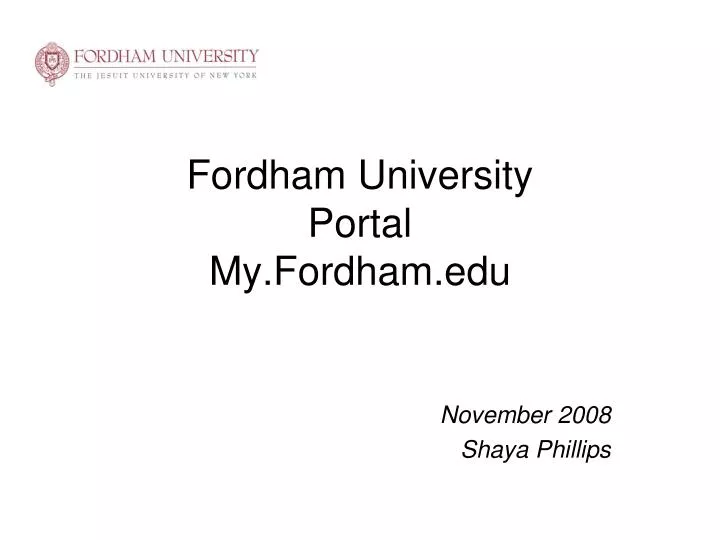 fordham university portal my fordham edu