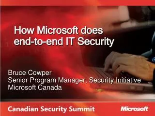 How Microsoft does end-to-end IT Security