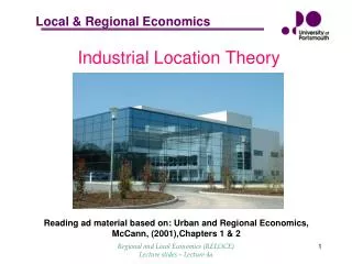 Industrial Location Theory
