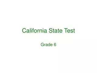 California State Test