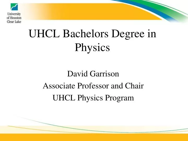 uhcl bachelors degree in physics